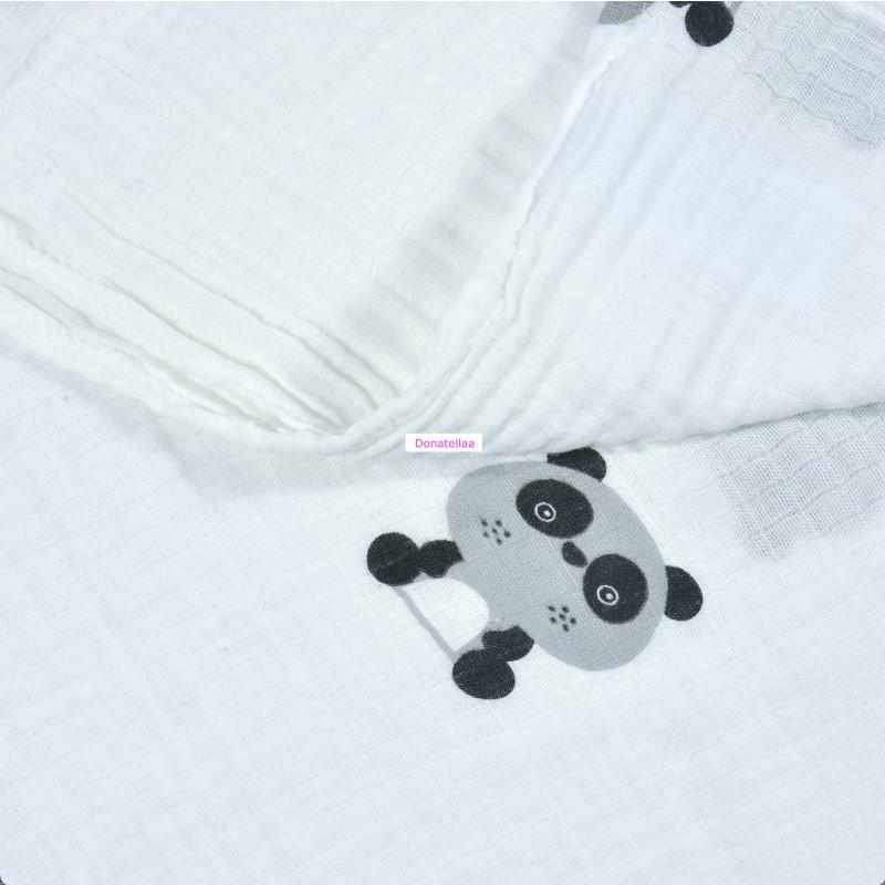 Organic Cotton Panda Muslin Swaddle Blankets soft Hypoallergenic Perfect for Sensitive Skin